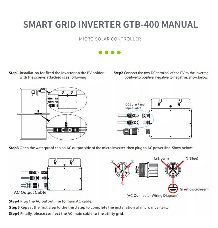 Smart GTB 400 400W Solar Inverter for Reliable Solar System Operation